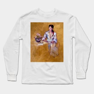 The Letter : oil painting on stretched canvas Long Sleeve T-Shirt